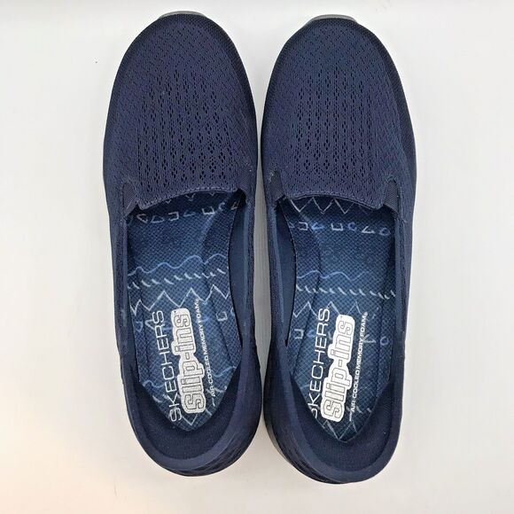 Skechers Reggae Fest 2.0 Slip-Ins Womens 9.5 Navy 158698 Hands Free Comfort Shoe - Picture 6 of 12
